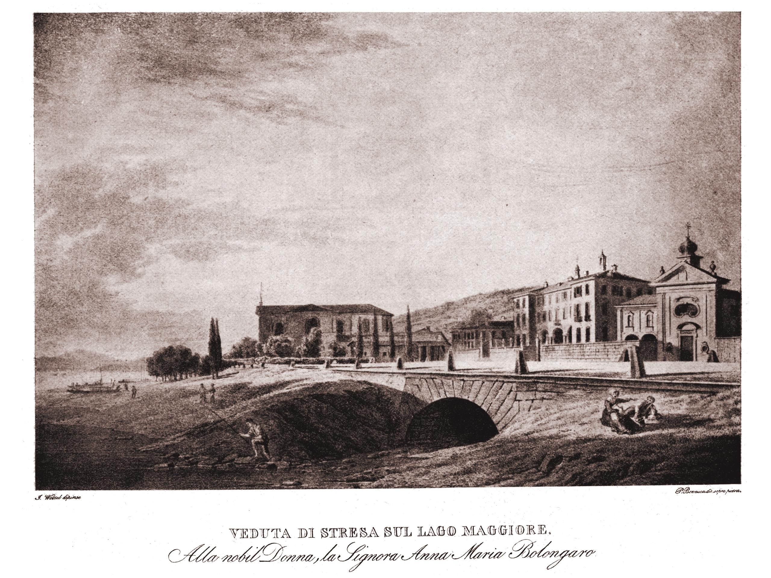 lungolago chiesa oratorio spasuti villa bolongaro 1840 circa